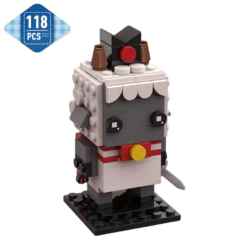 

Экшн-фигурки MOC Game из овчины, ягнят, набор строительных блоков, мультяшная модель из овчины, кирпичные игрушки, подарок на день рождения