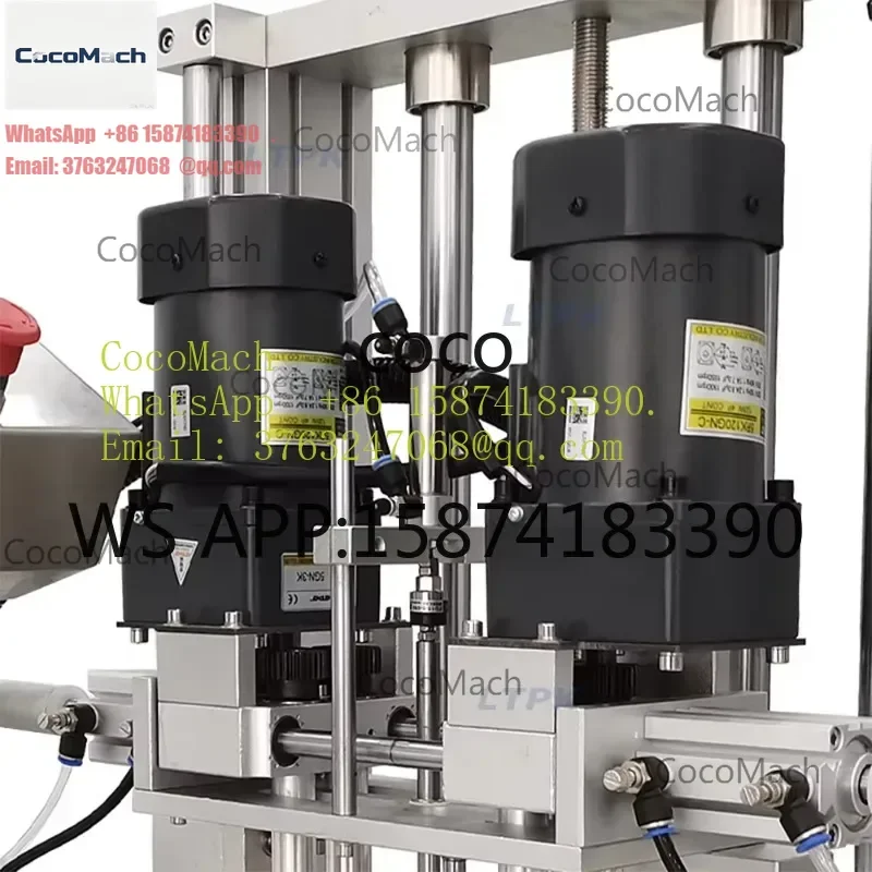 Full Auto Glass Plastic Bottle Capper Beverage Food Vial Capping Machine