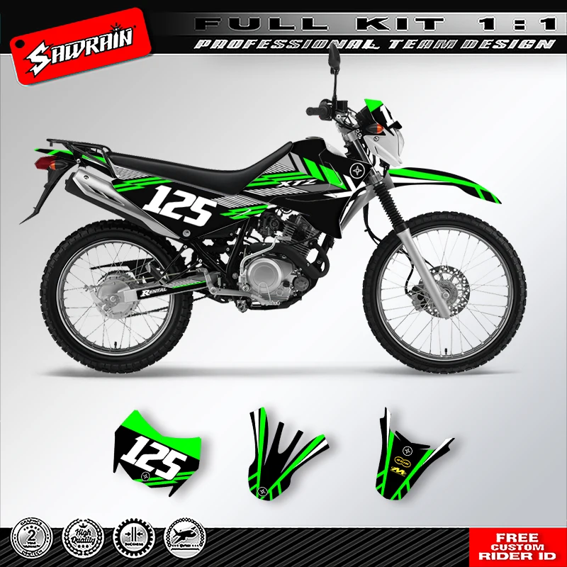 

Sawrain Custom Motorcycle Backgrounds Graphcis Decal Stickers Kits for YAMAHA XT125 002