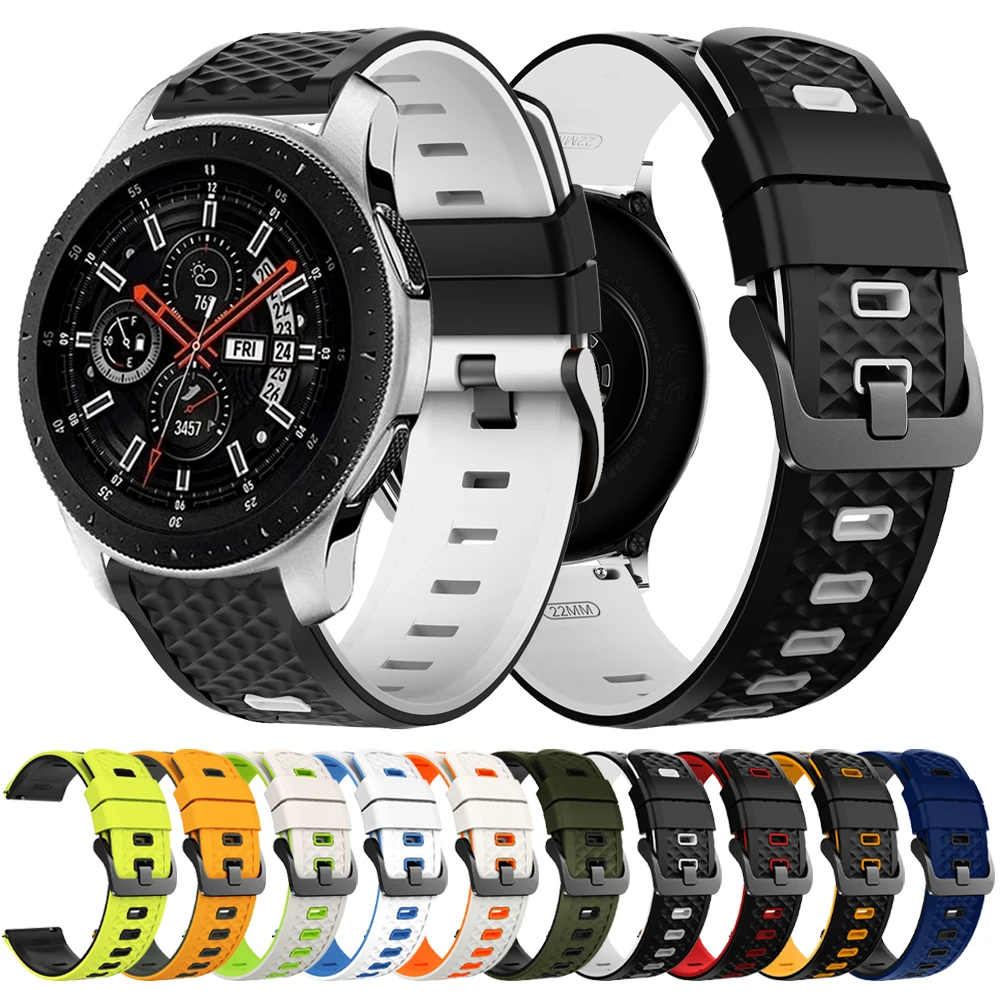 Silicone Strap For Samsung Gear S3 Classic Frontier/Galaxy Watch3 45mm 46mm Bands Replacement For HUAWEI WATCH GT 6 5 4 3 2 46mm
