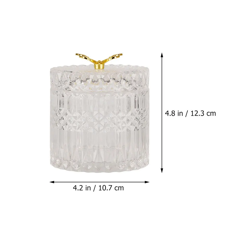 Snack Holder Glass Canister with Lid Candy Container Small Decorative Jars Lids