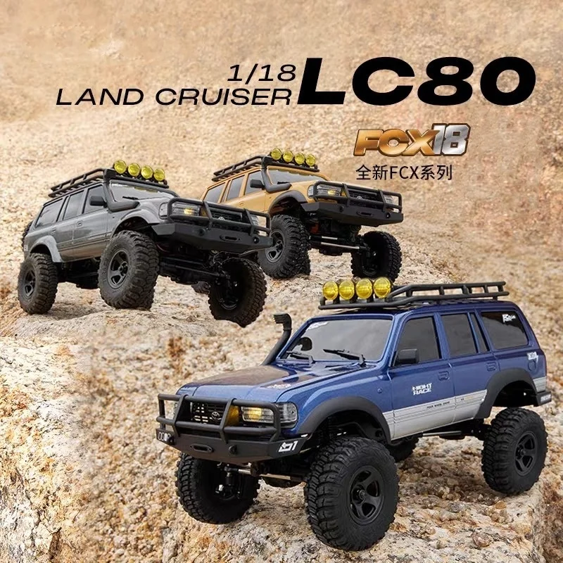 New Fcx18 Lc80 1/18 Climbing Car Rc Remote Control Car Electric Simulation Off-Road Vehicle Model Toy Boy Birthday Surprise Gift