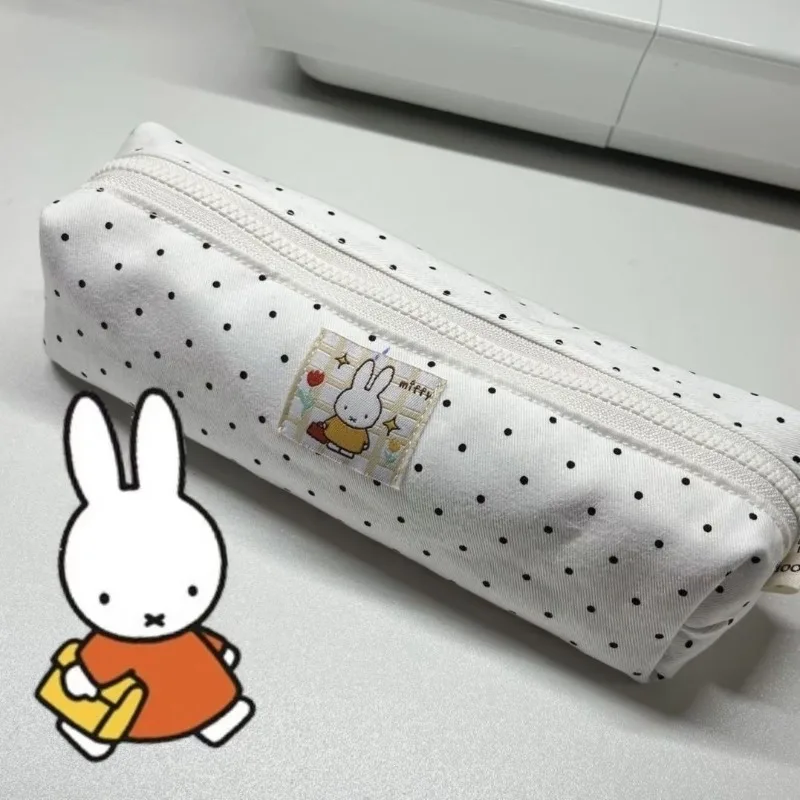 Miffy Pencil Case High Color Value Cartoon Printed Large Capacity Portable Student Cute Stationery Storage Bag for Men and Women