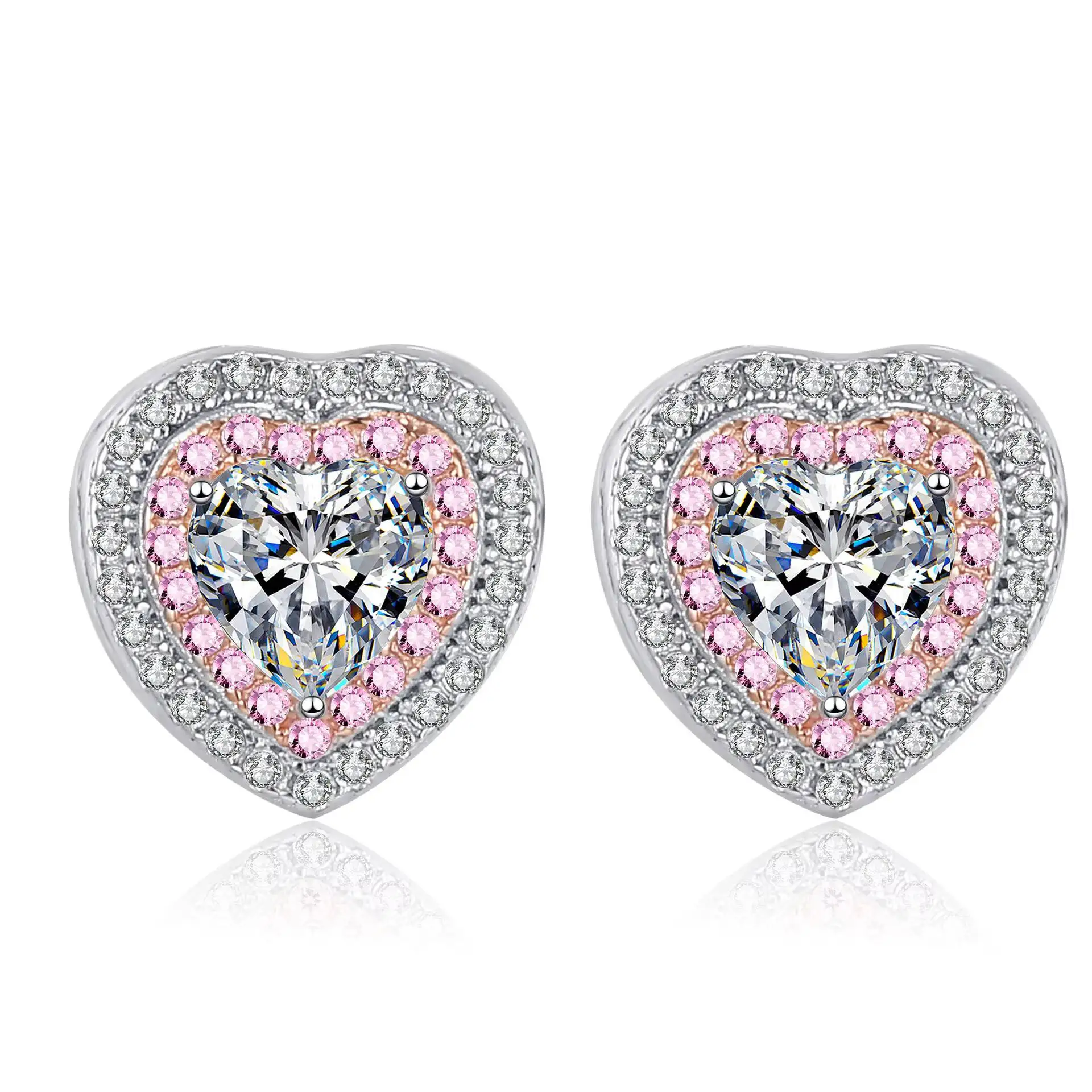 

Factory Wholesale 1 Carat Moissanite Earrings with GRA Certification Fashion Jewelry Women Sterling Silver Earring