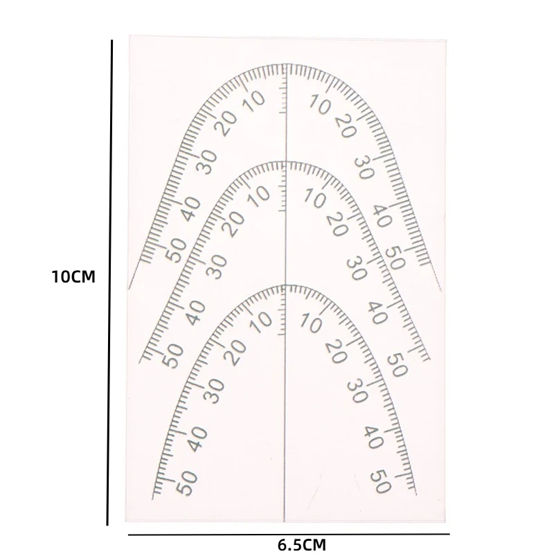 1pc Transparent Dental Arch Curvature Ruler 3Layer Arc Dental Guide Plate Complete Denture Alignment Tool Dental Clinic Supplies