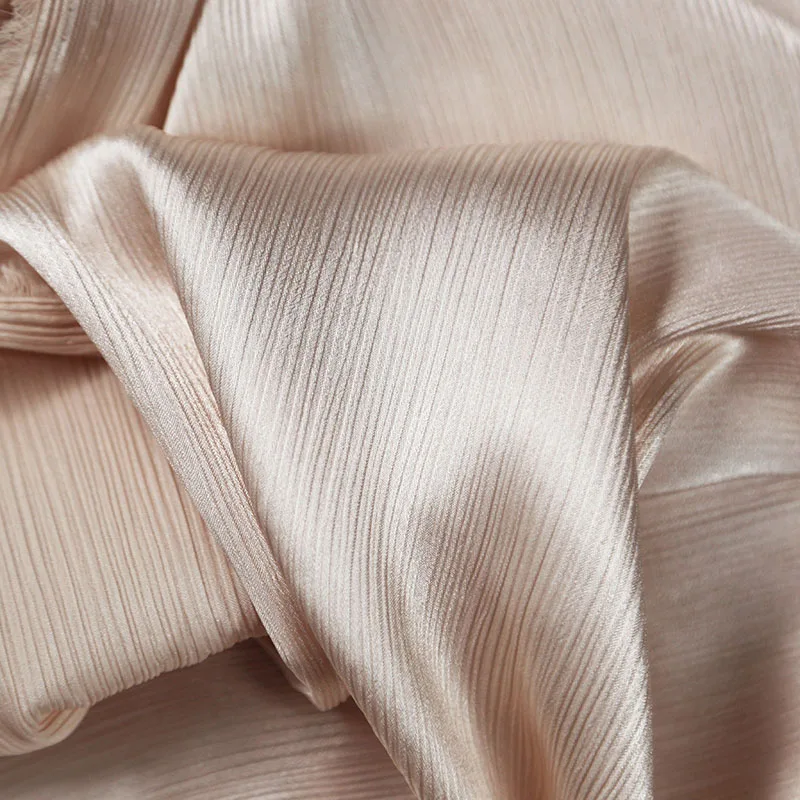 Shiny Crepe Silky Satin Fabric Texture Charmeuse Cloth for Sewing Clothes Dress Shirt White,Pink,Blue,Green,Red By the Meter