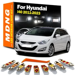 MDNG 19Pcs For Hyundai i40 Sedan Wagon CW 2011-2016 2017 2018 2019 2020 2021 2022 2023 Interior LED Bulb Light Kit Accessories