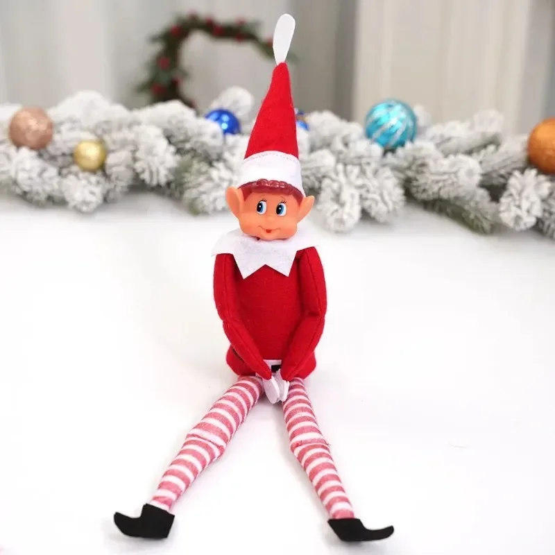 Red Christmas Elf Doll New Year Gifts Doll Set2025 Christmas Boys and Girls Doll Accessories Desk Home party Ornaments
