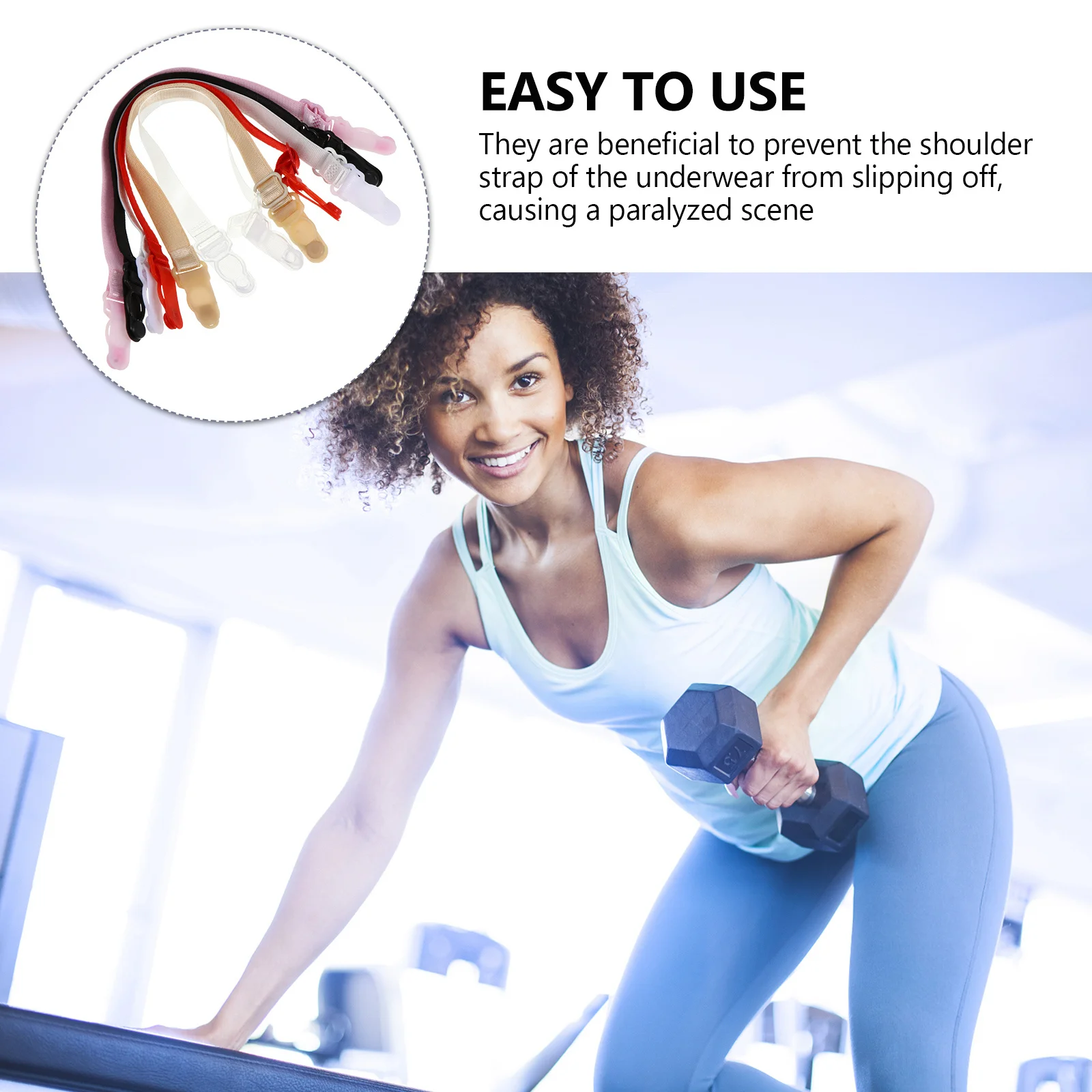 Support de sangle de soutien-gorge à boucle antidérapante, 6 pièces, combinaisons multicolores confortables et réglables pour le sport et l'exercice des femmes