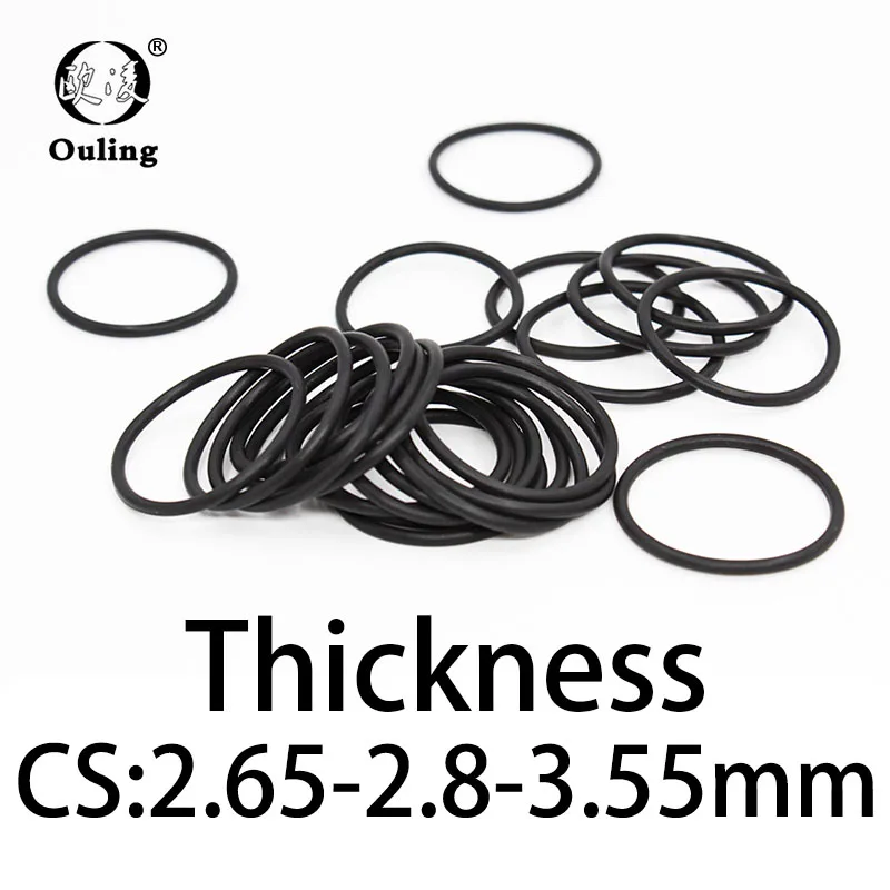 O-ring thickness 2.65/2.8/3.55mm CS NBR Nitrile sealing temperature resistant gasket rubber ring complete in specifications