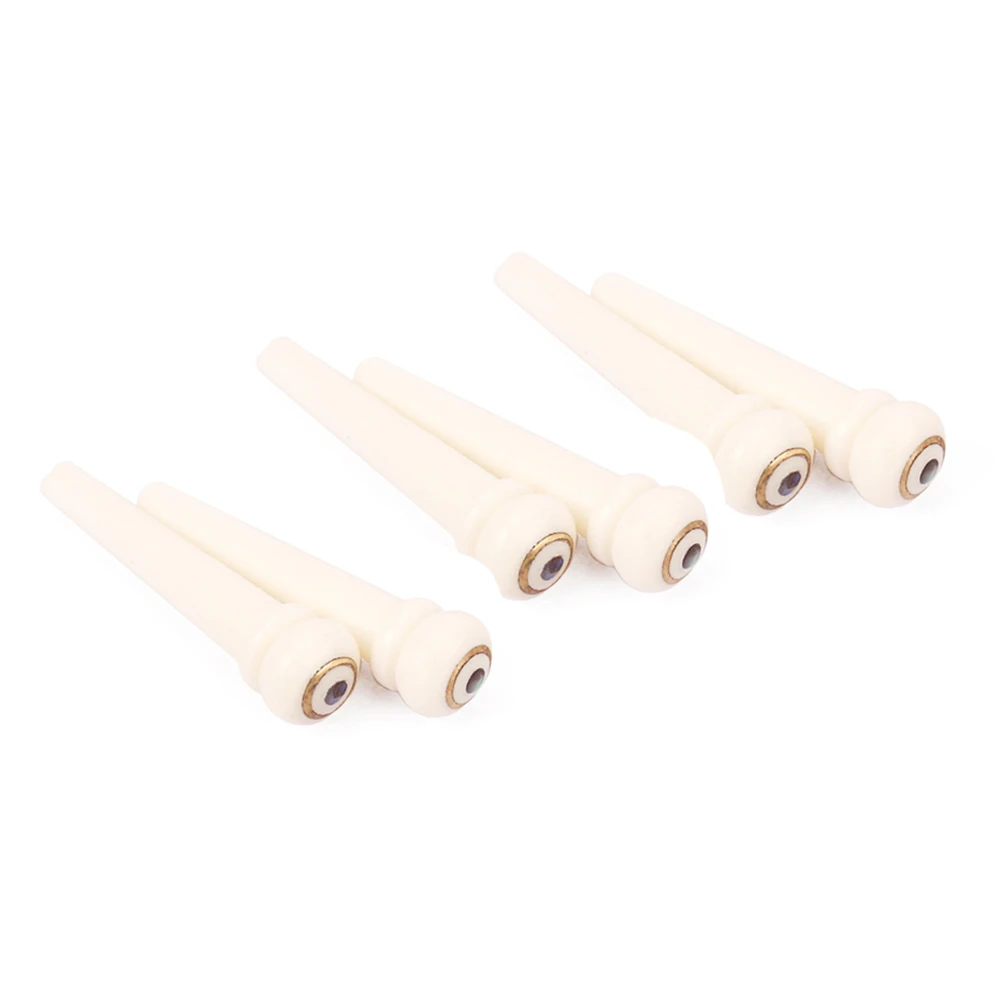 

6 Pcs Bob Bone String Nail Acoustic Guitar Bridge Replacement Pegs Pin End Pins