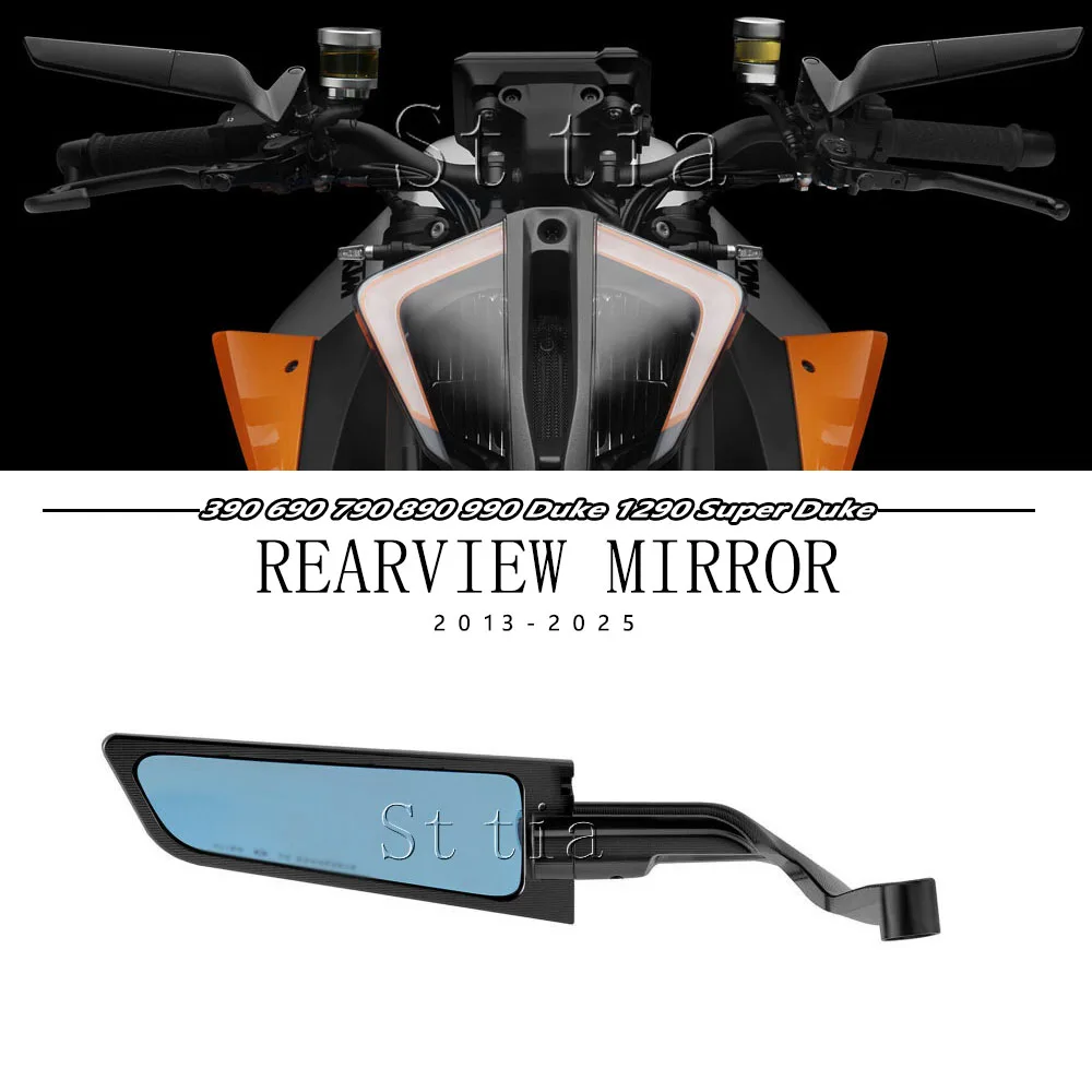 Neue Motorrad-Aluminium-Rückspiegel passend für 390 690 790 890 990 Duke 1290 Super Duke Windflügelspiegel Seitenansichtsspiegel