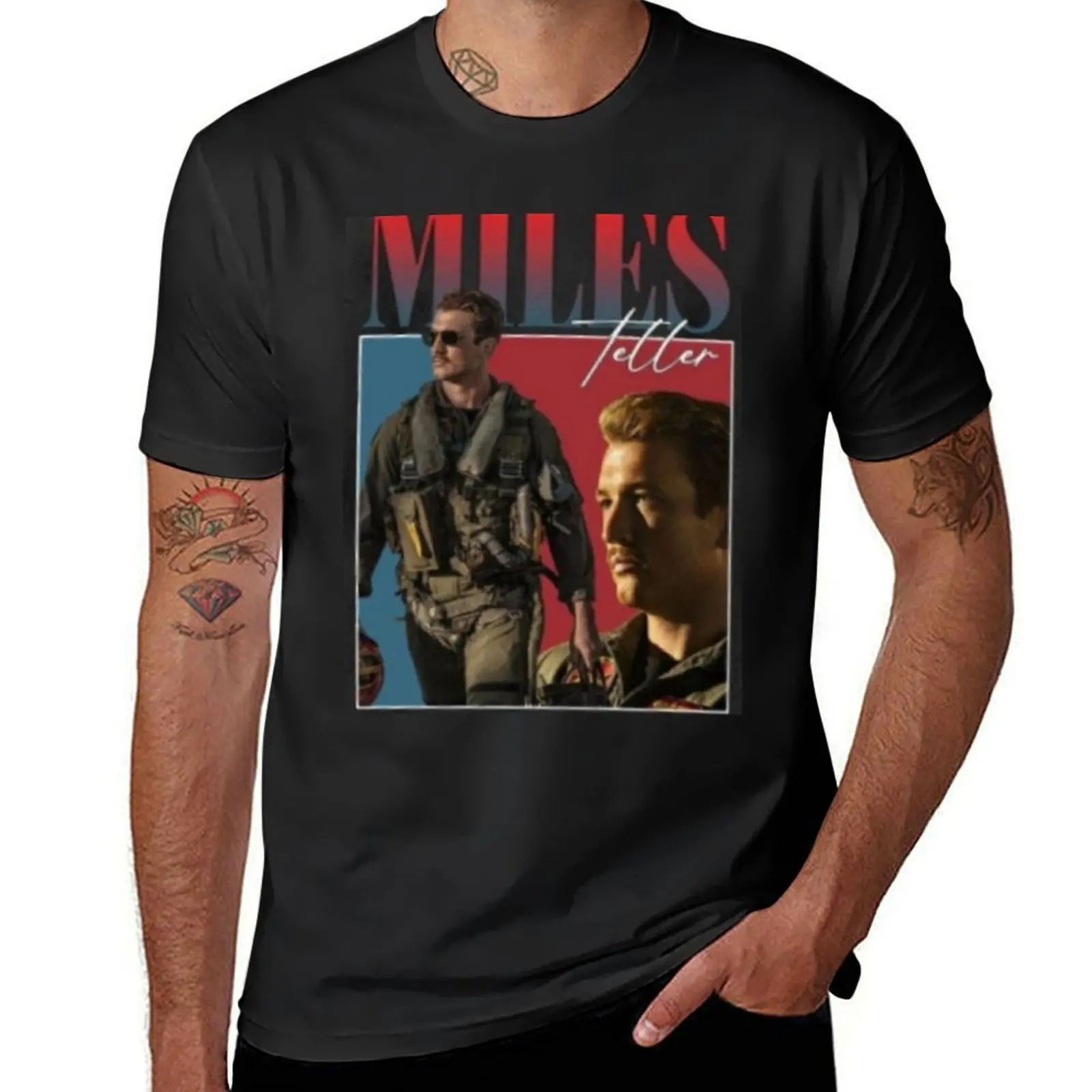 

miles teller T-Shirt boys animal print customs men t shirt