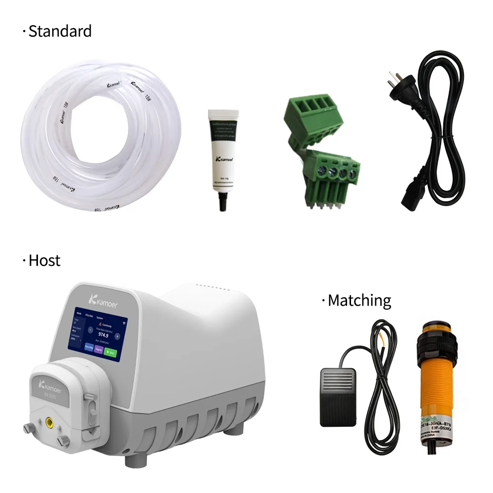 Imagem -05 - Bomba Peristáltica de Alto Fluxo Kamoer Uip Wifi-e para o Enchimento do Alimento e da Bebida do Laboratório 0.03 a 1500 ml Min Ac100v240v