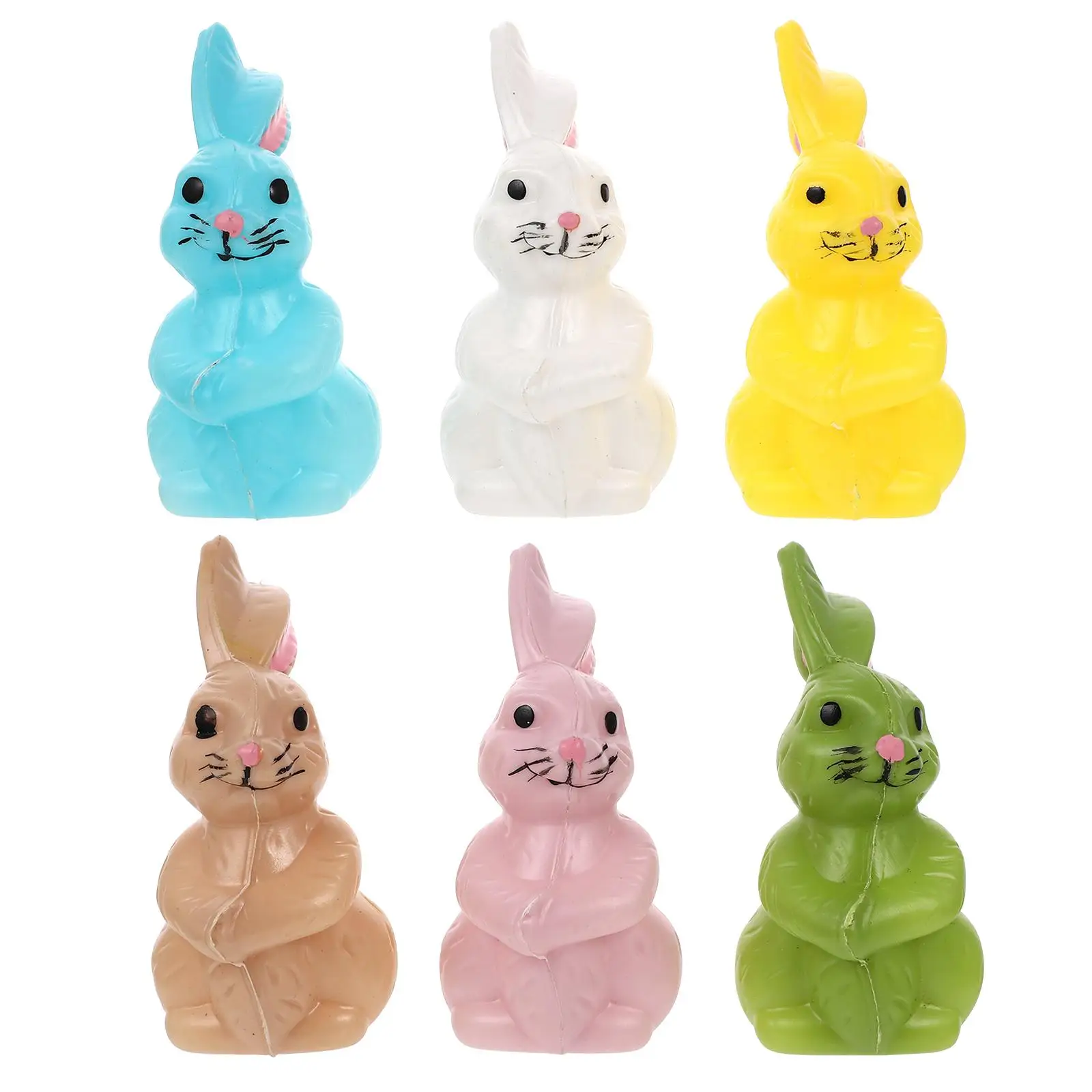 

6 Pcs Realistic Animal Decorations Plastic Figurines Lightweight Kids Friendly Easter naments Smooth Creative
