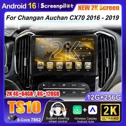 Android 14 For Changan Auchan CX70 2016 - 2019 Multimedia Car Vehicle Monitor Autoradio Screen TV Navigation Stereo Player Radio
