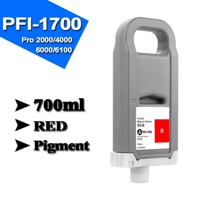 New!!! For Canon PFI-1700 PFI 1700 ink cartridge For Canon Pro 2000 4000 6000 4000s 6000s 6100 6100s printer with 700ml pigment