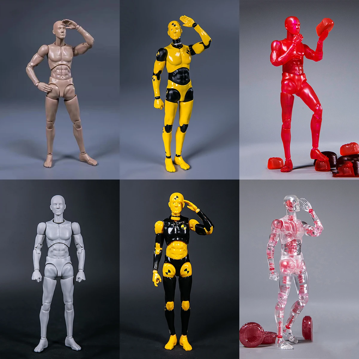 

DAMTOYS DPS01 DPS02 DPS03 DPS04 DPS10 DPS11 1/12 Yellow Gray Testman Crash Test Dummy Model 6'' Male Action Figure Body Doll