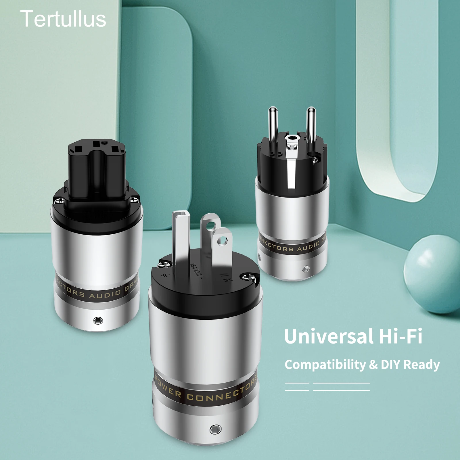 

Audiocrast Rhodium Plated IEC Connector Power Plug Jack Adapter US EU Schuko Hifi Electrical Plug for Audio Equipment