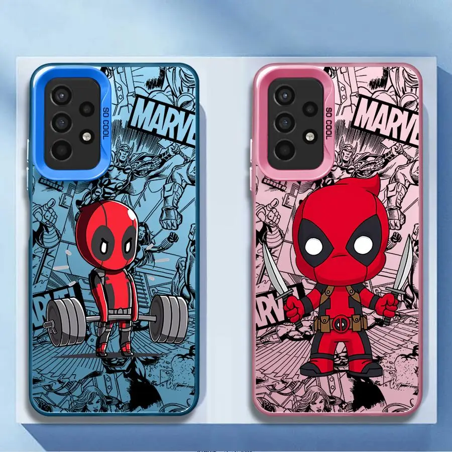 Funda de teléfono de dibujos animados de Marvel Deadpool para Samsung Galaxy A14, A13, A15, A23, 4G, A34, A33, A53, A24, A54, A35, A55, 5G, A11, A12