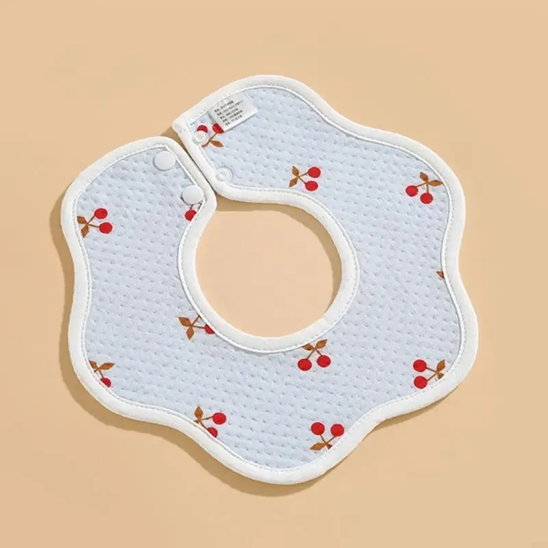M89C Baby Petal Bibs Multi-pattern Cotton Super Soft- & Absorbent for Boys & Girls