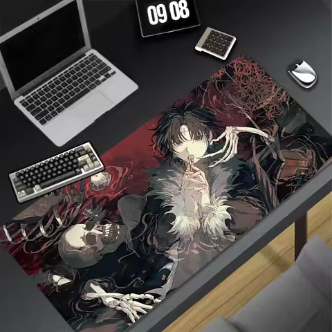 Computer Gaming Accessories Mousepad Office PC Mouse Pad Keyboard Pad Desk Decoracion H-hunter x H-hunter Chrollo Anime Desk Mat