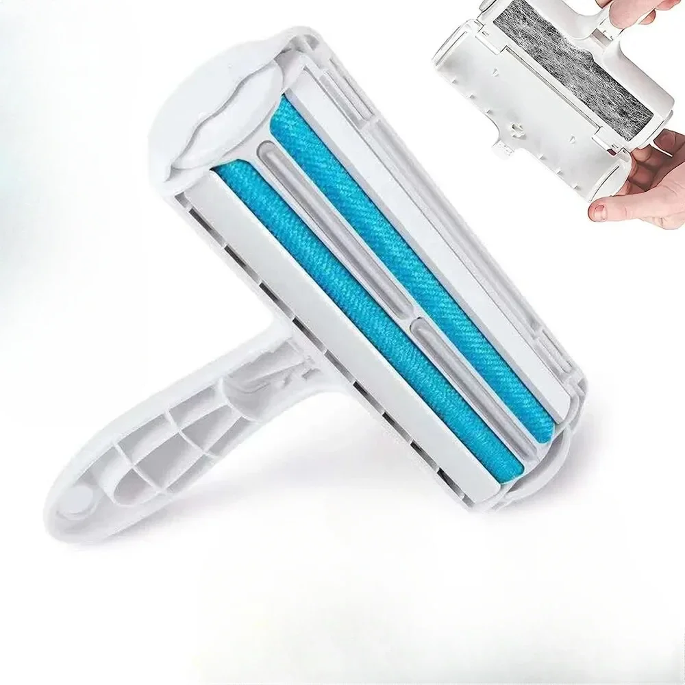 재사용 가능한 반려동물 털 제거 벙어리 장갑 및 롤러, 고양이 및 개용, 셀프 클리닝 린트 롤러 세트, 가구 소파 카펫