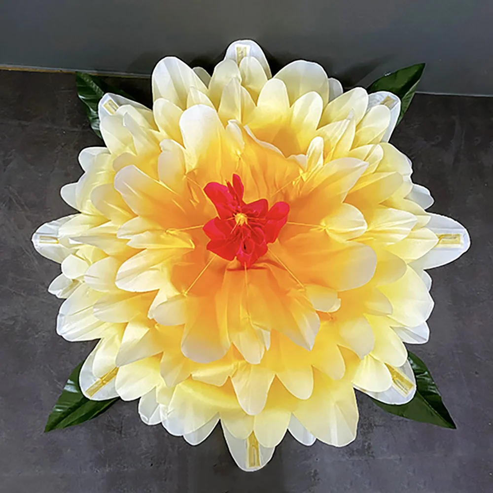 متدرج لإنتاج الفاوانيا (47 سم، أصفر/أحمر/وردي اللون) خدعة سحرية لمرحلة التحايل كوميديا يد فارغة تظهر زهرة الفاوانيا ماجيا #3