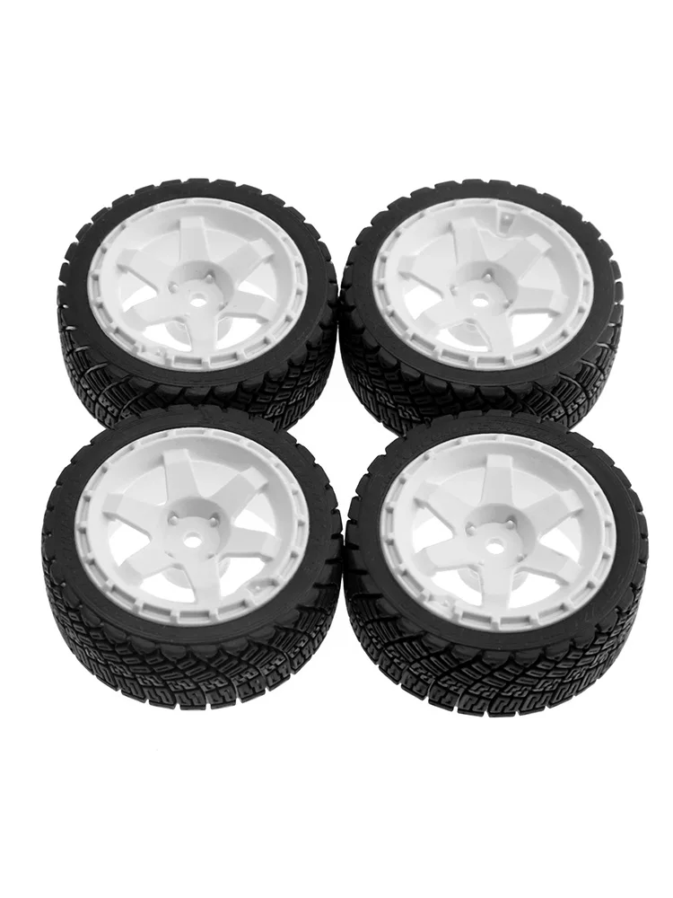 4pcs 67mm Rubber Tire Wheel Tyre 12mm Hex for Tamiya TT01 TT01E TT02 TT02B TA06 XV01 XV02 PTG-2 1/10 RC Racing Car Upgrade Parts