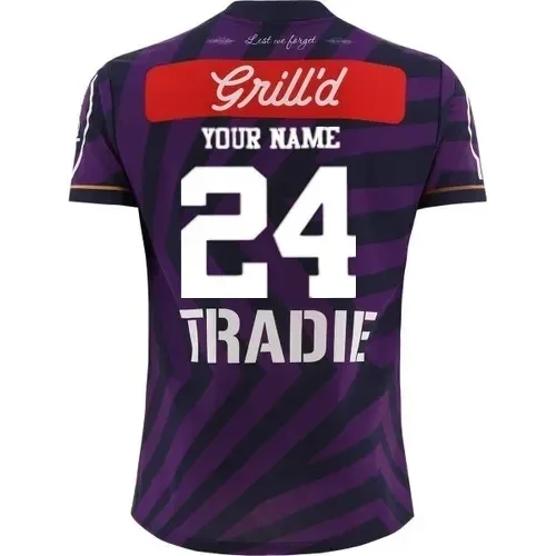 MELBOURNE STORM-Men's ANZAC Futebol Jersey, Storm Black Hats, Men's ANZAC, Tamanhos S-5XL, 2024, 25, 2024