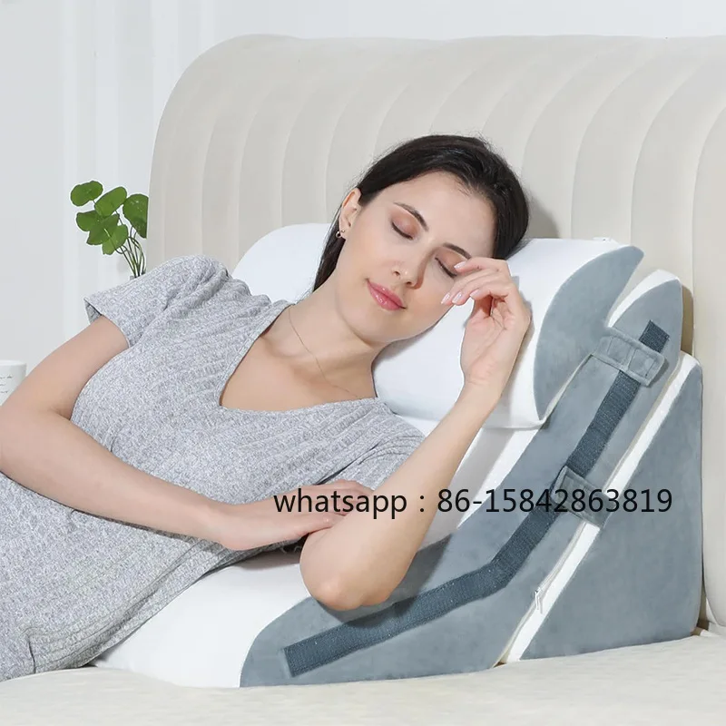 Custom Adjustable Memory Foam Wedge Pillow Sleeping Wedge Pillow 3-piece Set Inclined Wedge Pillow Suitable for Surgery