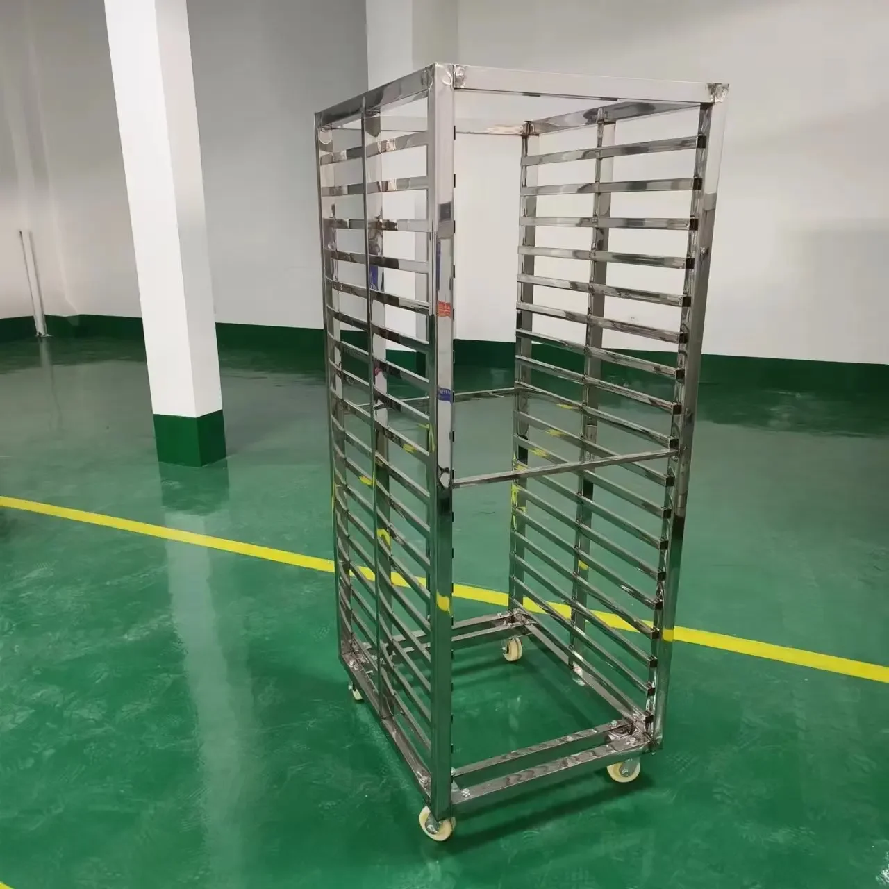 Steam room stainless steel trolley, commercial mobile, drying and freezing