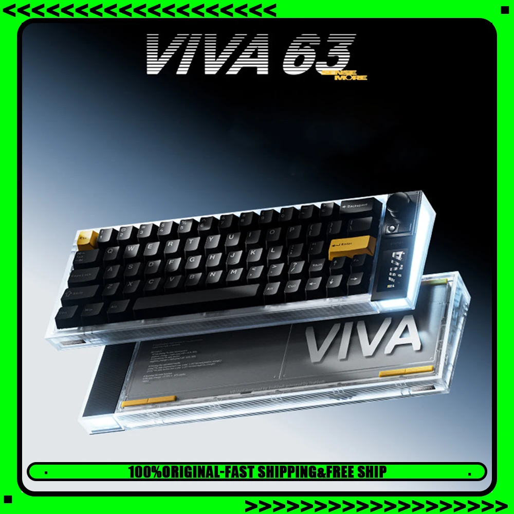 MelGeek VIVA63 Hall Effect Magnetic Switch Gaming Keyboard Wired 8000Hz Polling Rate TTC Pro KOM Magneto Switch Keyboard