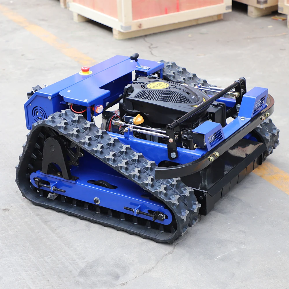 最も費用対効果の高いゼロターン芝刈り機、電動スタート付きロンシン452cc/ヤマハ452ccエンジン搭載のリモートコントロールクローラー式芝刈り機