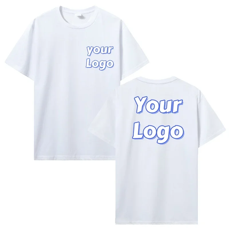 T-shirt personnalisé imprimé pour hommes et femmes, hauts décontractés en coton, créez votre propre design avec photo, logo, texte, vêtements personnalisés pour hommes
