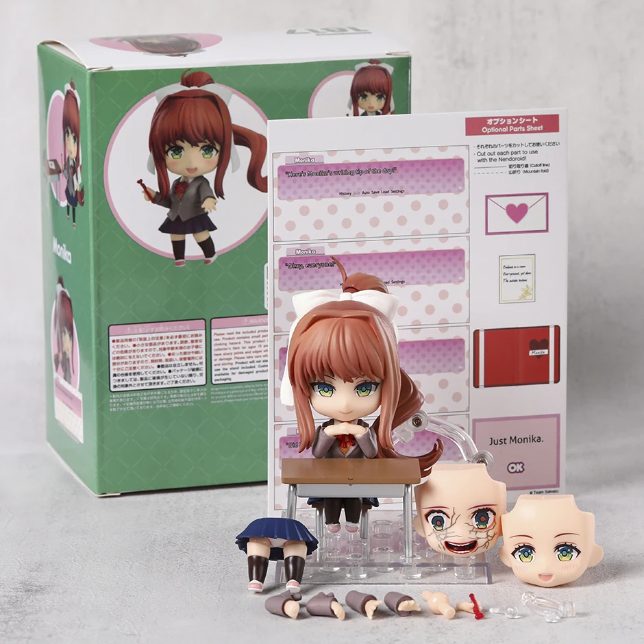 Doki Doki Literature Club! Monika 1817 Q Ver PVC Action Figure Toy Anime Collectible Model Doll Gift