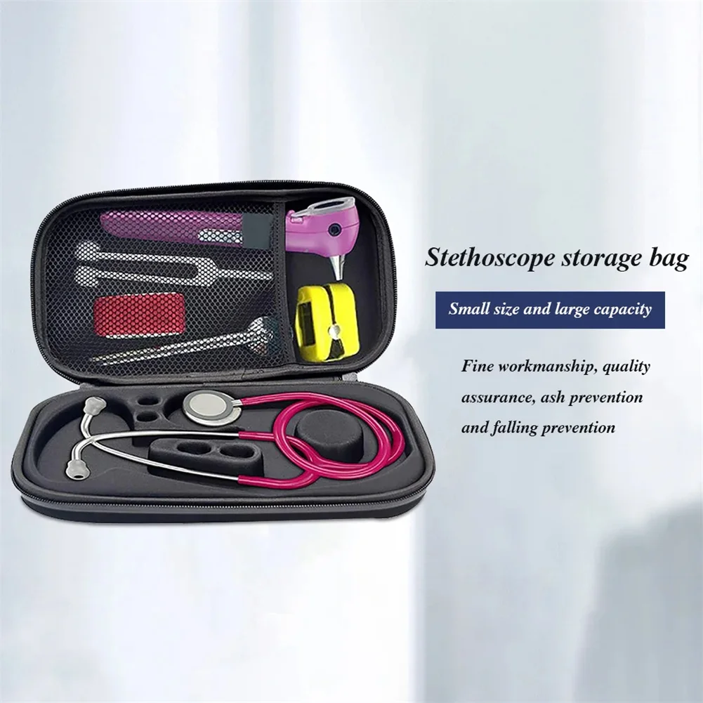 Stethoscope Case Stethoscope Nurse Accessories With Double Zipper Design Handle Hand Sanitizer Mesh Pocket Storage Bag