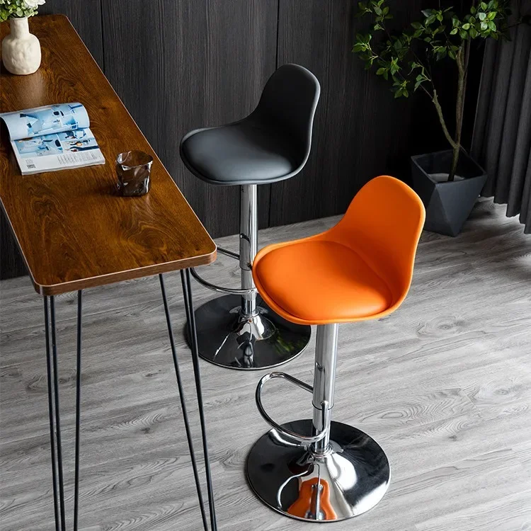 

Bar Chair Household High Stool Lift Chair Modern Simple Stool Front Desk Cashier Bar Chair Iron Backrest High Bar Stools