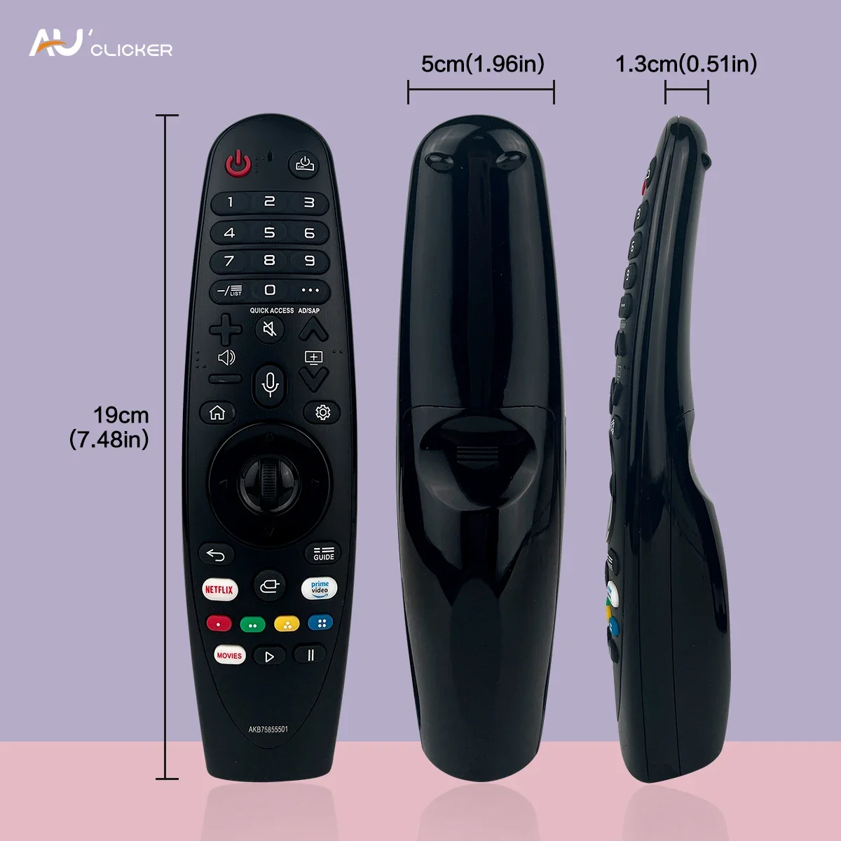 MR20GA Voice Magic Remote AKB75855501 for MR20GA TV Magic Remote Replacement AN-MR20GA MR19BA MR18BA with Pointer Function