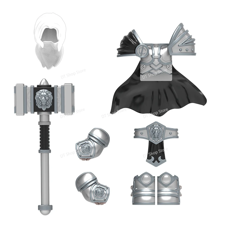 새로운 애니메이션 게임 군인 빌딩 블록 중세 군사 갑옷 기사 전사 도시 경비대 액세서리 모델 벽돌 장난감 DT014