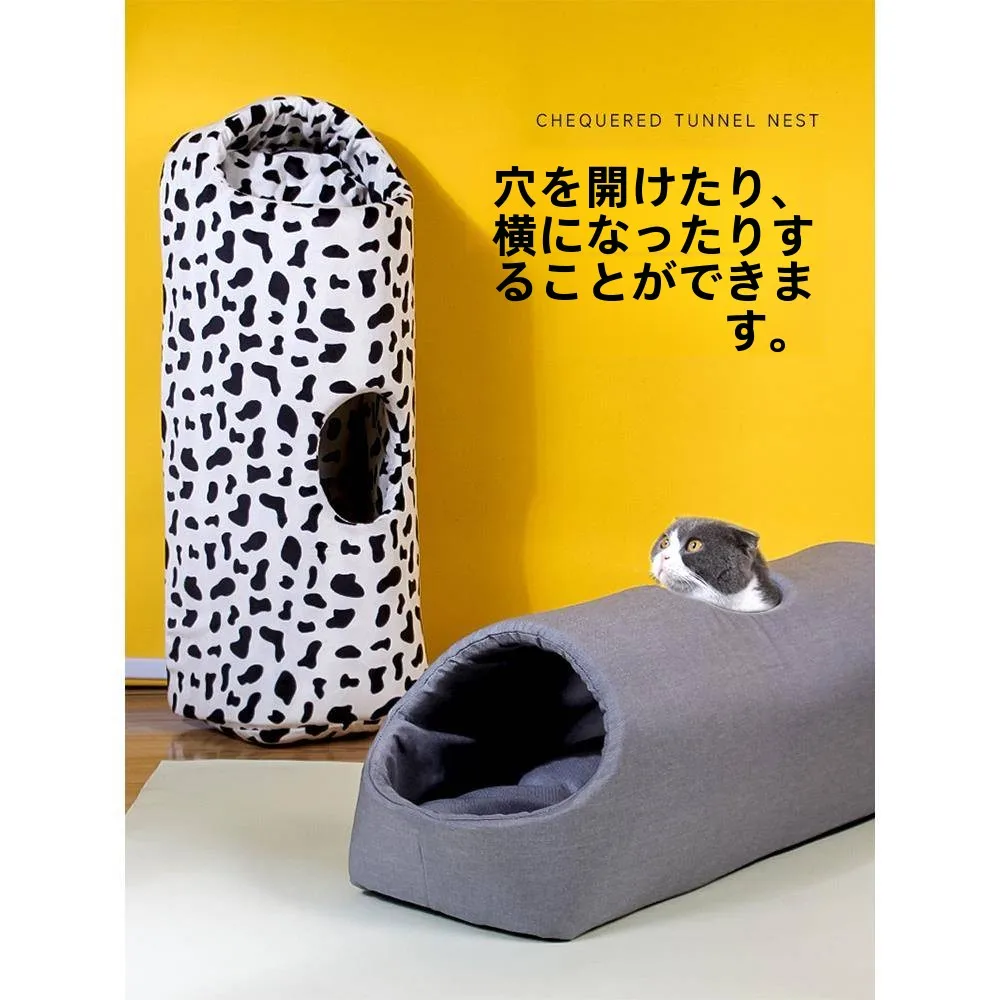 猫トンネルキャットハウスオールシーズンホールパンチングチャンネルおもちゃ半密閉型睡眠シェルターペットハウス快適で暖かい冬の家