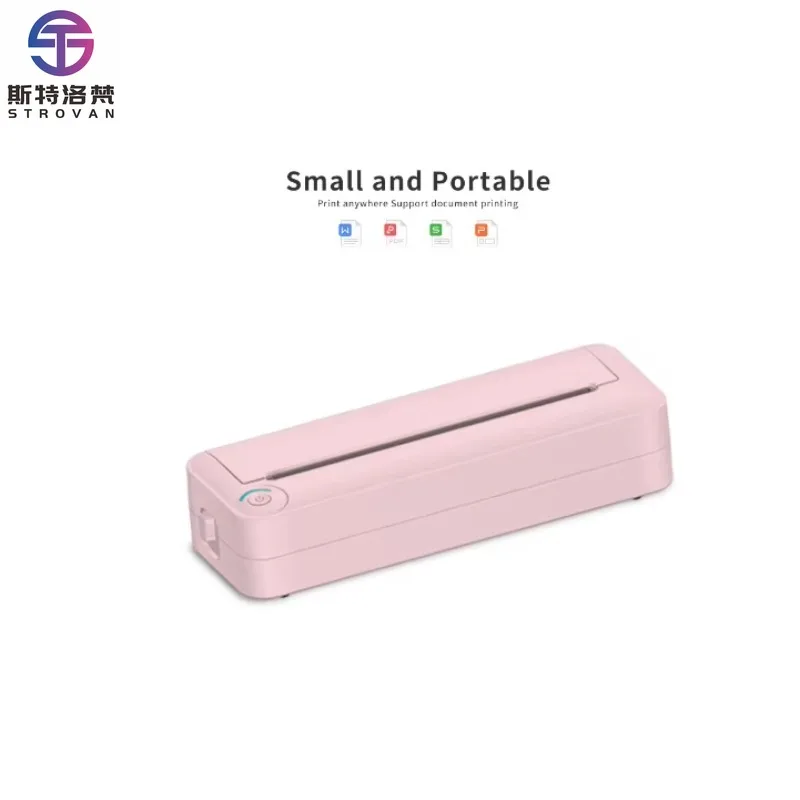 A4 Size Mini Portable BT Printer X8 Mini USB Thermal Printer with 200dpi Resolution  USB Interface
