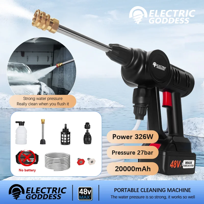 

Electric Goddess High Pressure Cleaner Washer Spray Water Gun Car Wash Pressure Water Cleaning Power Tool For Makita 18V Battery