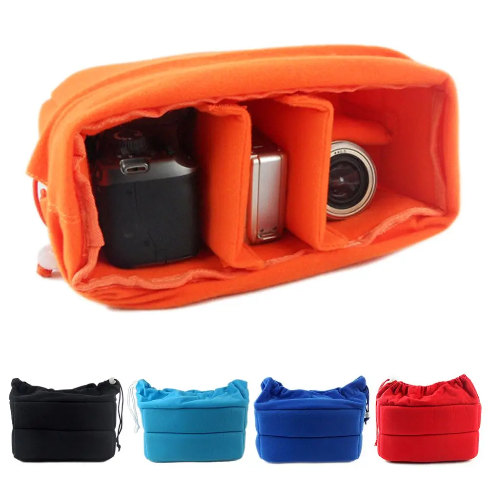 Multi-functional Shockproof Velvet Protection Photography Protective Camera Lens Cas Camera Insert Bag Partition Padded Bag