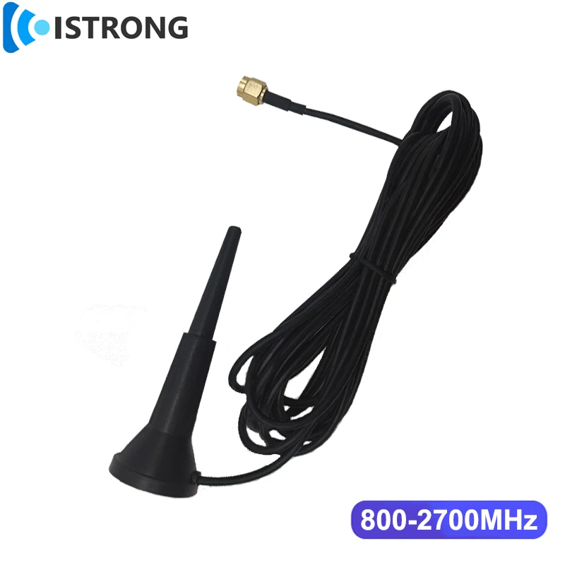 IoT Tower Type Sucker Antenna 4G Full-band Amplifier 800-2700MHz Long Range WiFi Signal Booster 5dBi SMA Male 3m Cable Length