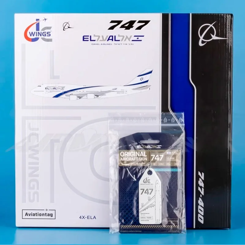 JC Wings Diecast 1:200 مقياس El Al Israel Airlines B747-400 4X-ELA الجلد المفاتيح الطائرات محاكاة سبيكة تذكارية جمع #5