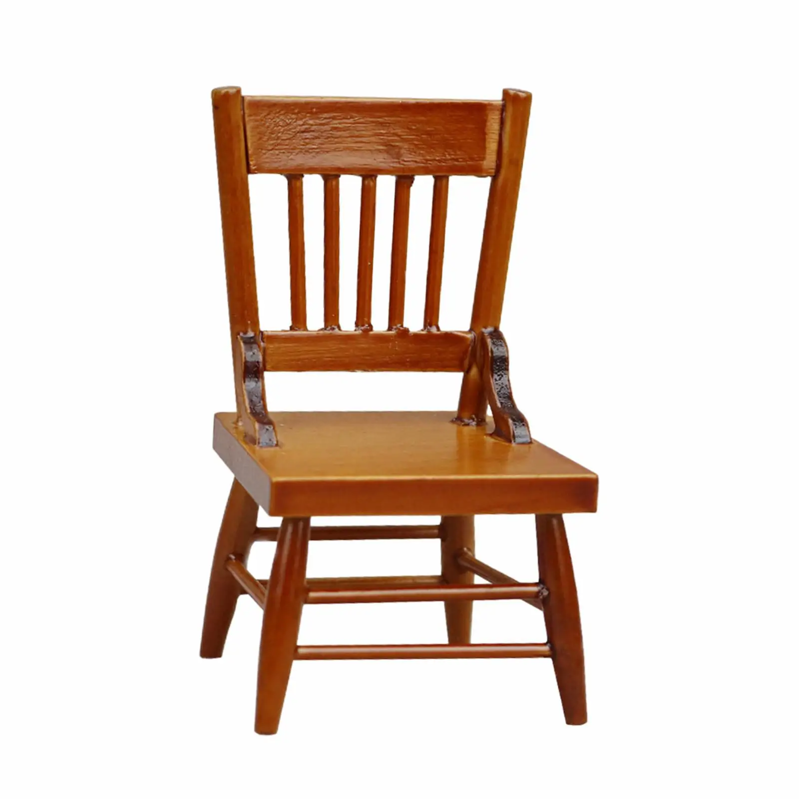 Puppenhaus-Miniaturstuhl aus Holz im Maßstab 1:12, klassisches Wohnzimmermöbelzubehör für Puppenhaus-Spielset