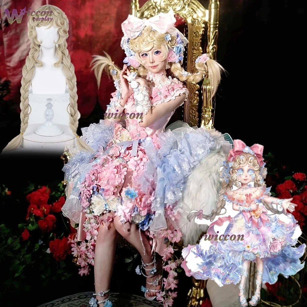 identity-v-リトルガール-ムーンライトミラージュ-コスプレ衣装-メモリーアリス・デロス-フルセット-ウィッグ-ドレス-ヘッドウェア-蝶ネクタイ-フラワーアクセサリー