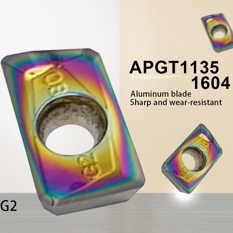 Ferramenta De Corte De Torno CNC, Inserções De Alumínio De Carboneto, Inserção De Moinho, APGT1135 APGT1604 G2, APGT 1135