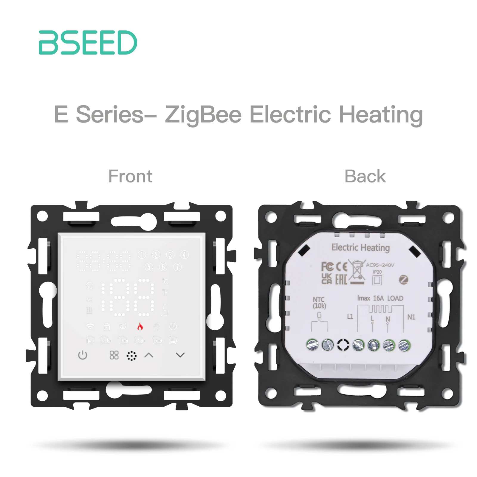 BSEED Smart Zigbee Thermostat Fußbodenheizung/Kessel/Wassermodul Teil Thermostatregler Glasrahmen Need Gateway APP-Steuerung